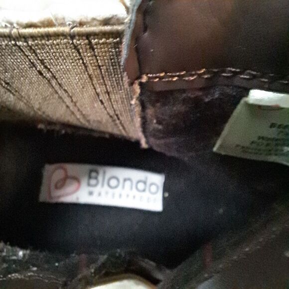 Blondo Leather Waterproof Snake Print Ankle Boots Zip Up Size 7.5 Impermeable - Picture 11 of 15